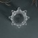 Glass of glass for 1 candle "Crown" transparent 5x7x7 cm