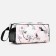 Cosmetic bag on a zipper, with a grid, pink color