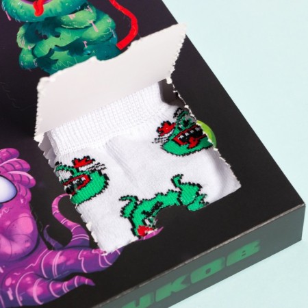 Gift set of socks Advent, 6 pairs "Monsters", 18-20 cm-1