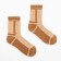 Women's socks with a camel fluff, beige color/red trace, size 35-37