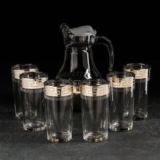 A set of drinking Naero, 7 items: a jug 1 l, a glass 230 ml, 6 pcs, the color of the spraying of gold