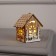 Christmas tree toy "House with deer", from batteries, glow warm white