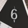 Candle for a cake, number "6", silver.