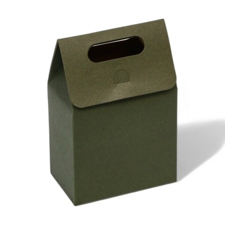 Box package with a handle, green, 15 x 10 x 6 cm-2