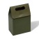 Box package with a handle, green, 15 x 10 x 6 cm