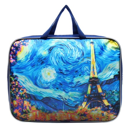 Folder with handles Textile A4, 350 x 270 x 70 mm, calligrata "Paris"-5