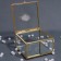 Organizer for storage "Mountains", with a lid, glass, with a mirror -bottom, 1 section, 10 × 10 × 6 cm, the color is transparent/copper