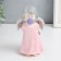 Souvenir Polystone "Angel with a rose, pouts a bubble" 8x8x18 cm