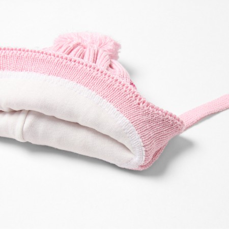 Children's hat minku, rr 44-46, pale pink color-1