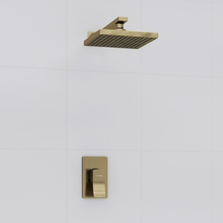 The shower system waserkraft a12610, built -in, tropical shower, color of light bronze-1