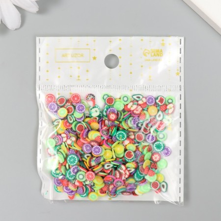 Decor for creativity plastic "Fruits" 10 grams 0.6x0.6 cm-4