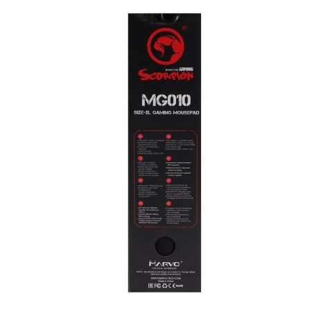 MARVO MG010 mouse mat, game, 800x305x4 mm, backlight, black-12