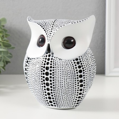 Souvenir Polystone "Filin - Points" White 13x15 cm-3