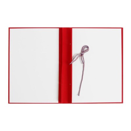 A4 Diploma Folder, Bumvinyl, scallops/cassation, without paper, red color (capacity up to 300 sheets)-5