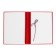 A4 Diploma Folder, Bumvinyl, scallops/cassation, without paper, red color (capacity up to 300 sheets)