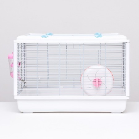 A cage for rodents with a plastic fortification of 47 x 30 x 32 cm, white-8