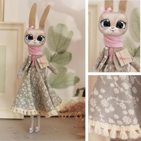 Sewing kit. Soft toy "Bunny Sylvia", 40 cm-5