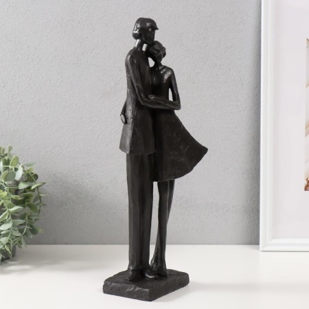 Souvenir Polystone "Mom and Daughter" Black 40x12x11 cm-1