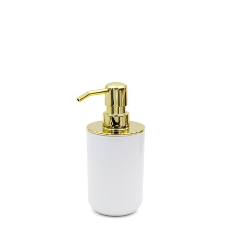 Alba liquid soap dispenser, white/gold color