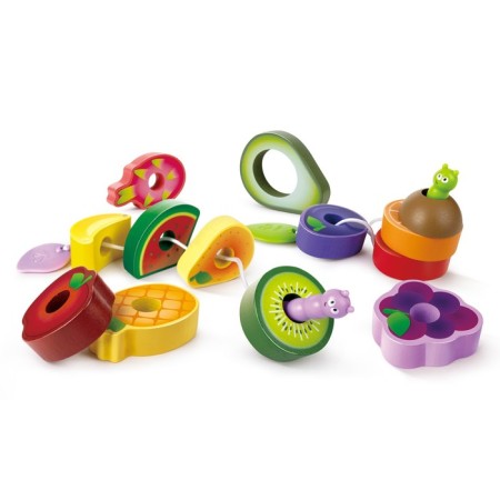 Wooden lacing "Funny caterpillars", 14 items-2