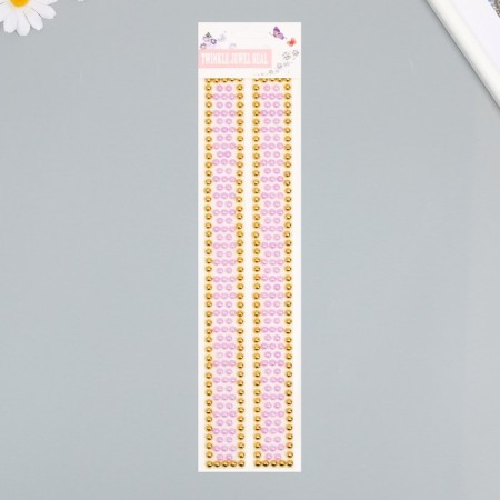 Sticker Plastic Rhinestones "Rhinestones with Microbiser" MIX 31.5x6.7 cm-1