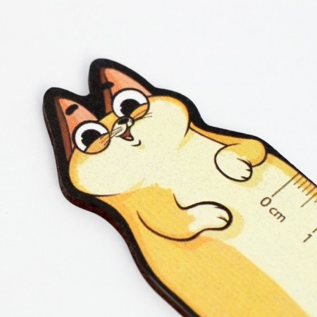 Wooden line 15 cm, curly "cat"-2