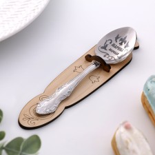 Spoon Named, tea, with an engraving 