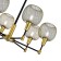 Ceiling EVOLUCE lamp. Sle1137-402-06. ELITIS. 6x60 watts, E14, 68x68x46 cm, black color, golden