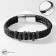 Bracelet Skin "Claws" 2 threads, silver-black color, 21 cm