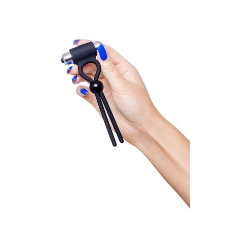 Lasso for penis A-Toys byfa Ect, silicone, black, 14 cm-3