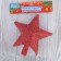 Tip "star" fluffy shine 13.5x14.5 cm, red