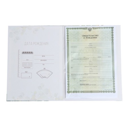 Folder for the birth certificate "Welcome Baby", 23.5 x 31.5 cm.-5