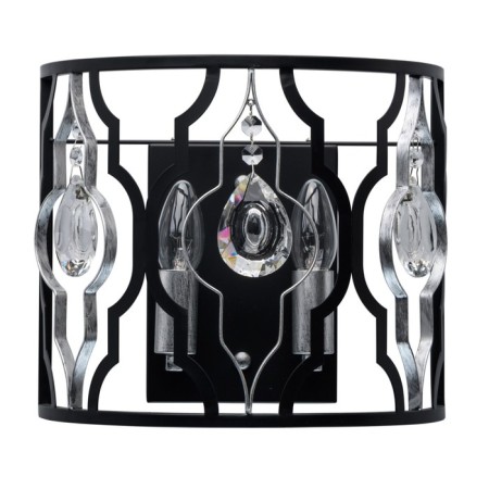 Bra "Algero", 2x40W E14, black color, silver