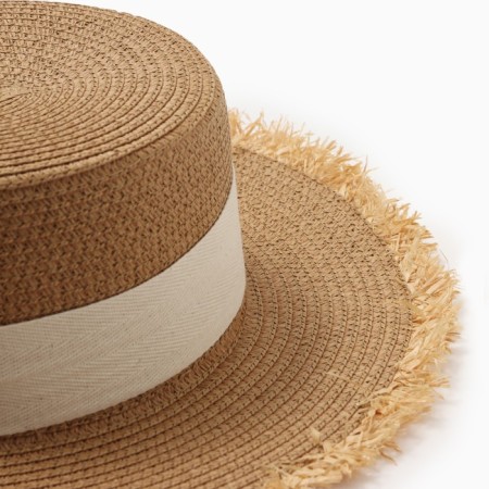 Women's hat minku, light brown color, rr 58-2