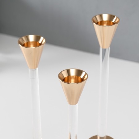 Summary Metal "Geometry" d = 2.2 cm, set 3 pcs h = 23.5 cm, 21.5 cm, 19.5 cm-4