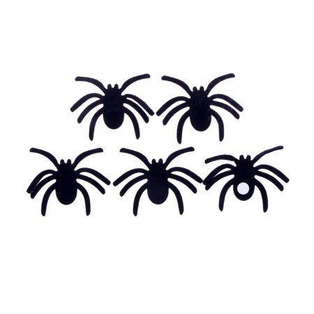 Decor felt "spider" set of 5 pcs., Size 1 pc: 7 × 5.6 cm-1