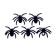 Decor felt "spider" set of 5 pcs., Size 1 pc: 7 × 5.6 cm