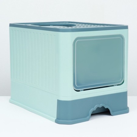 Closed toilet 50 x 40 x 40 cm with a retractable pallet, green-3