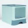 Closed toilet 50 x 40 x 40 cm with a retractable pallet, green