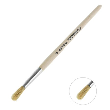 Round brush No. 6 (clip diameter 6 mm; hair length 22 mm), wooden handle, calligrata-3