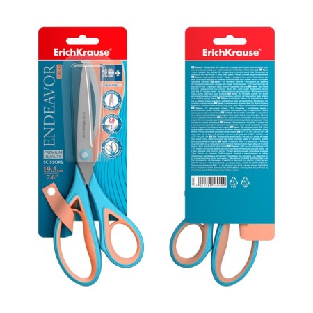 Scissors 19.5cm Erichkrause Endeavor Ergo, blister-4