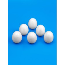 Set of blanks made of foam, egg, 7 cm, 6 pcs