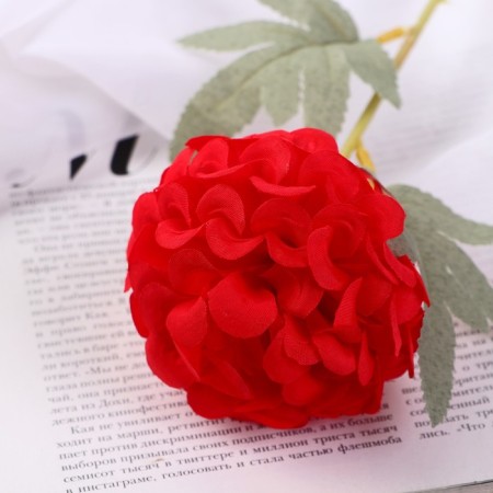 Artificial flowers "Galant hydrangea" D-7 cm 43 cm, red-1