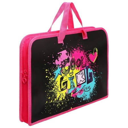 Folder with A4 handles, 340 x 245 x 45 mm, plastic, pens, shi, ONICS PT-14 "Bright Logo"-2