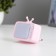 Nightlight "TV" LED pink 7x7x6.5 cm