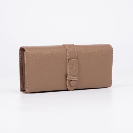 Women's wallet on magnets, beige color