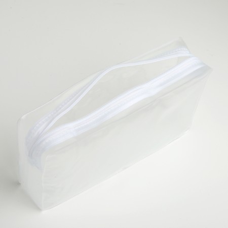 Cosmetic bag with lightning, white color-2