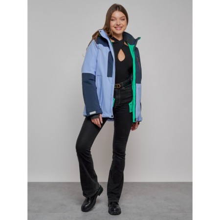 Ski jacket women's winter, size 42, purple color-17