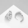 Earrings Metal "Accord" Flower, four -leaflet, silver color