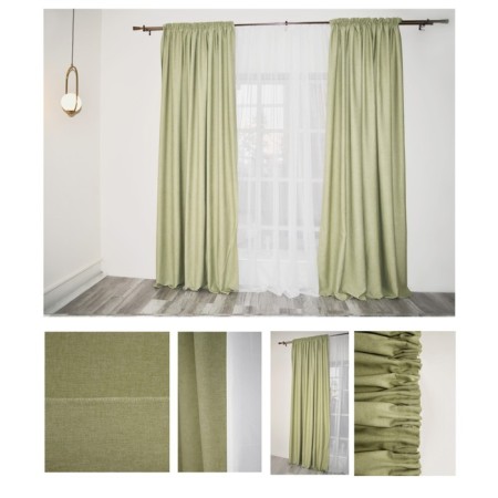 Blackout curtain, size 200x270 cm, green color-6